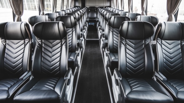 50 passenger charter bus inside ann arbor