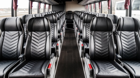 54 passenger charter bus inside grand rapids