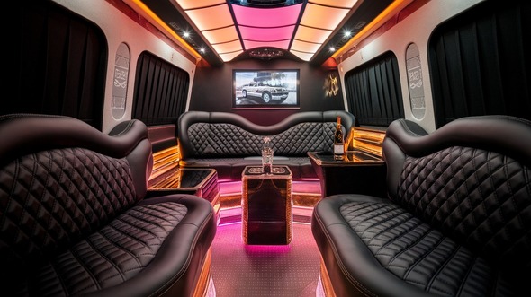 dearborn party bus rental interior