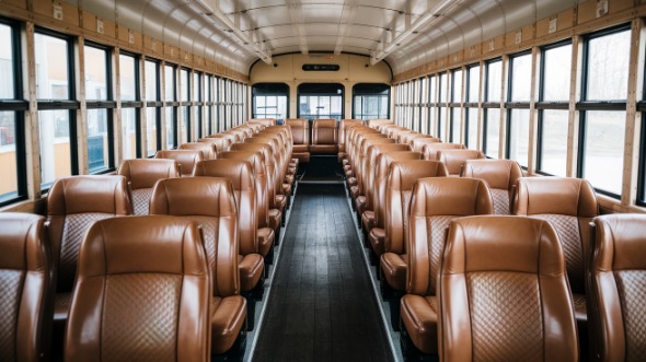 dearborn school bus rental interior