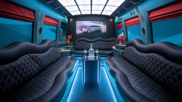 dearborn sprinter limo rental interior